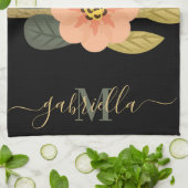 Polka Dots und Floral Geschirrtuch (Gefaltet)