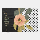 Polka Dots und Floral Geschirrtuch (Horizontal)