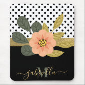 Polka Dots und Floral Mousepad (Vorne)