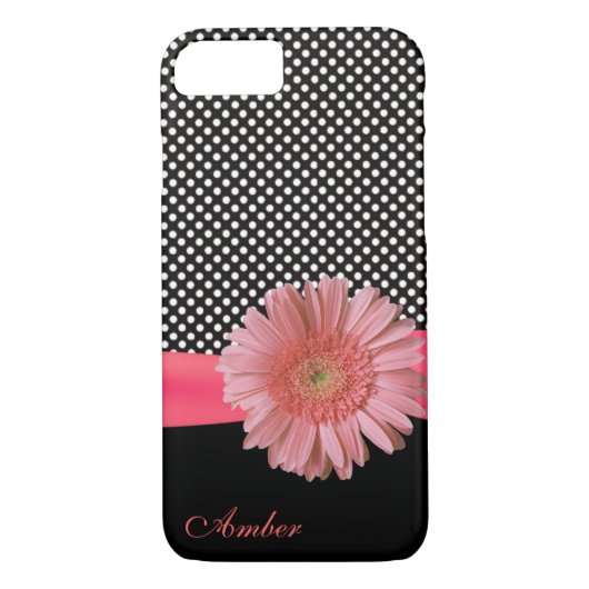 Polka Dots und Gerber Daisy iPhone 8 Fall Case-Mate iPhone Hülle (Rückseite)