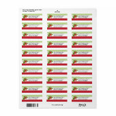 Polka Dots und Holly Christmas Address Label (Vorne)
