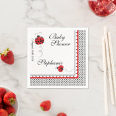 Polka Dots und Niedliche Ladybugs Paper Party Napk Serviette (Beispiel)