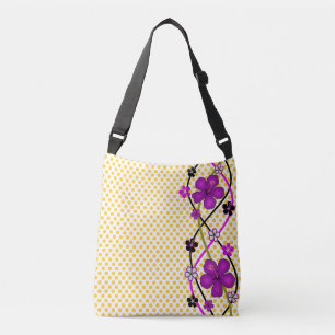 Polka Dots und Orchideen Tragetaschen Mit Langen Trägern