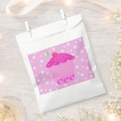Polka Dots und Pink Cupcake Geschenktütchen (Ausgeschnitten)