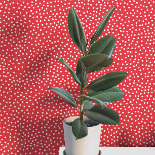Polka Dots und Punkte Creme auf Rot Tapete