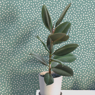 Polka Dots und Punkte Creme auf Salbeigrün Tapete