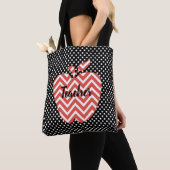 Polka Dots und Zickzack Apple Teachers Tote Bag Tasche (Von Nahem)