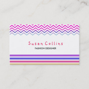 Polka Dots und Zickzack Clean Fashion Elegant Visitenkarte