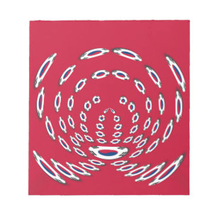 Polka Dots unter südkoreanischer Flagge: Eine Dreh Notizblock