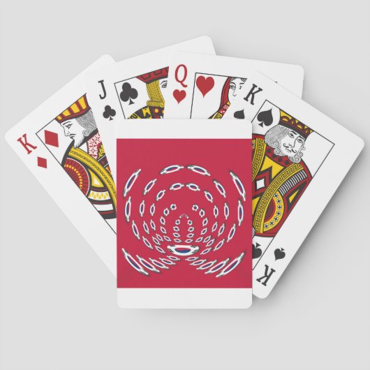 Polka Dots unter südkoreanischer Flagge: Eine Dreh Spielkarten (Rückseite)