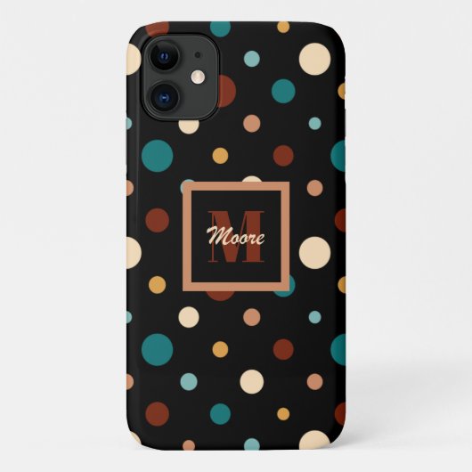 Polka Dots - Verschiedene Größen schwarz - Blende  Case-Mate iPhone Hülle (Rückseite)