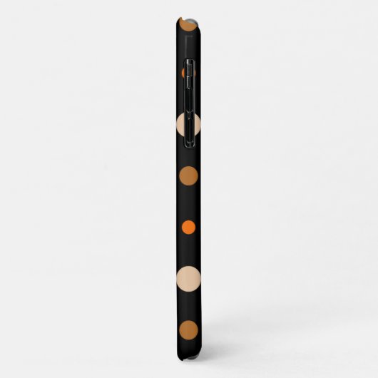 Polka Dots - Verschiedene Größen schwarz - warme F Case-Mate iPhone Hülle (Hinten/Links)