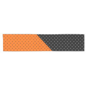 Polka Dots w Black and Orange Halloween Kurzer Tischläufer (Horizontal)