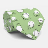 Polka dots w/cats doodle krawatte (Gerollt)