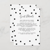 Polka Dots Wedding Gästeinformationen Begleitkarte (Vorne/Hinten)