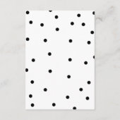 Polka Dots Wedding Gästeinformationen Begleitkarte (Rückseite)