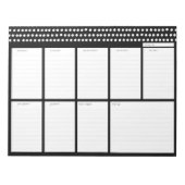 Polka Dots Weekly Desk Planner Notizblock (Vorderseite)