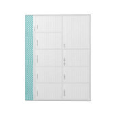 Polka Dots Weekly Desk Planner Notizblock (Rotiert)