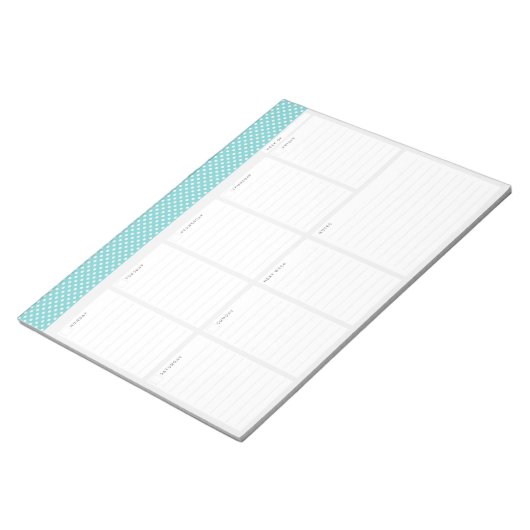 Polka Dots Weekly Desk Planner Notizblock (angewinkelt)