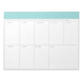 Polka Dots Weekly Desk Planner Notizblock (Vorderseite)
