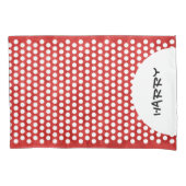 Polka Dots weiß + Ihr Backgr. & Ideen Kissenbezug (Vorderseite-Links)