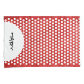 Polka Dots weiß + Ihr Backgr. & Ideen Kissenbezug (Vorderseite-Rechts)