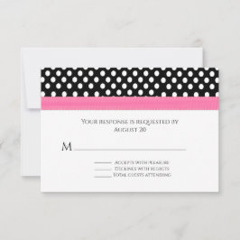 Polka Dots Whimsical Wedding RSVP Card Karte