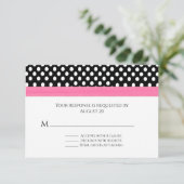 Polka Dots Whimsical Wedding RSVP Card Karte (Stehend Vorderseite)