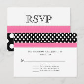 Polka Dots Whimsical Wedding RSVP Card Karte (Vorne/Hinten)