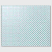 Polka dots white blue retro geschenkpapier (Flach)