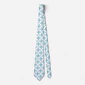 Polka dots white blue retro krawatte (Vorderseite)