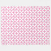 Polka dots white pink Retro Fleecedecke (Vorderseite (Horizontal))