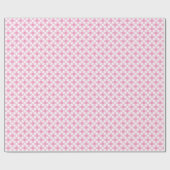 Polka dots white pink Retro Geschenkpapier (Flach)