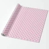 Polka dots white pink Retro Geschenkpapier (Ungerollt)