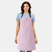 Polka dots white pink Retro Schürze (Getragen)