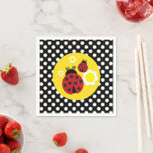 Polka Dots Yellow Flowers Red Ladybug Babydusche Serviette (Beispiel)
