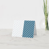 Polka-Dotted Blau und Weiß Farbblock Vielen Dank (Rückseite)