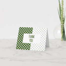 Polka-Dotted Green und White Color Block Vielen Da