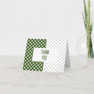 Polka-Dotted Green und White Color Block Vielen Da