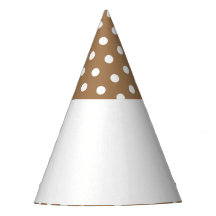 Polka Dotted Mocha Brown Tipp Weißer Hintergrund