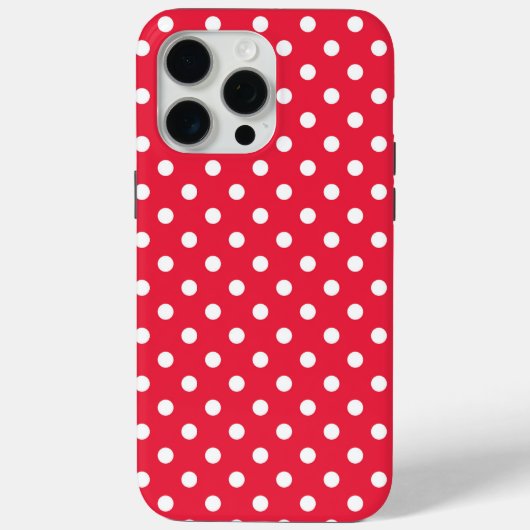 Polka Dotted Red Case-Mate iPhone Hülle (Rückseite)