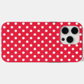 Polka Dotted Red Case-Mate iPhone Hülle (Rückseite (Horizontal))