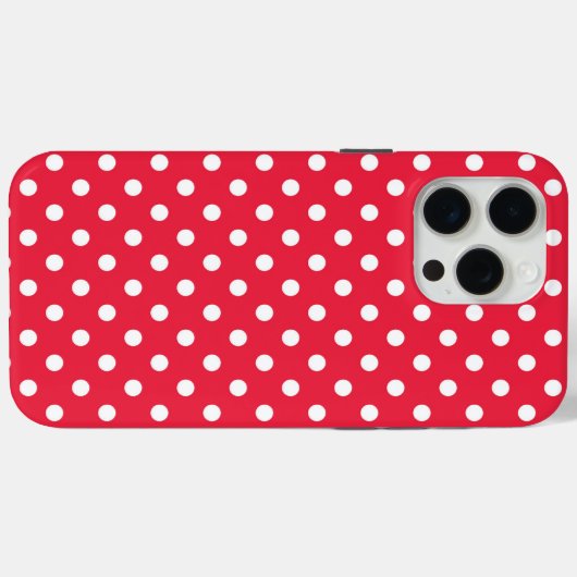 Polka Dotted Red Case-Mate iPhone Hülle (Rückseite (Horizontal))