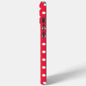 Polka Dotted Red Case-Mate iPhone Hülle (Rückseite / Links)