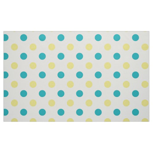 Polka Dotter Stoff/Aquamarin & gelb Stoff (Fat Quarter (45,7 x 55,9 cm))