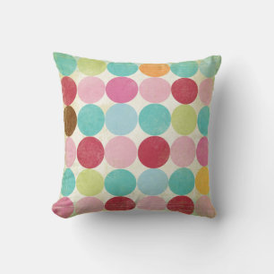 Polka gepunktete Farbe Kissen