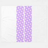 Polka gepunktete Lavendelstreifen auf weiß Fleecedecke (Vorderseite (Horizontal))