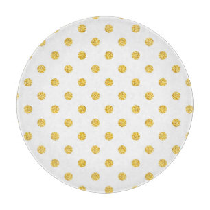 Polka Gold Glitterpunkte Textur Schneidebrett