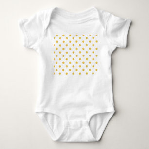 Polka Gold Glitzer Dots Texture Baby Strampler