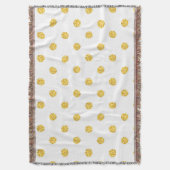 Polka Gold Glitzer Dots Texture Decke (Vorderseite Vertikal)